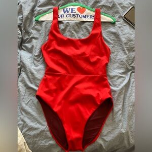 Left on Friday Double Scoop Suit in Sweet Chili Heat (Red)